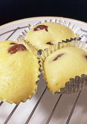 甘納豆入り蒸しパン（土鍋の蓋で蒸し器）-レシピのメイン写真