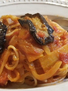 簡単。無添加。トマト缶の揚げ茄子パスタ。-レシピのメイン写真