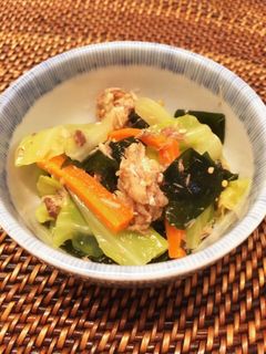 さば水煮缶とわかめの中華サラダ-レシピのメイン写真