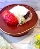 求肥クレープ 抹茶クリーム小豆