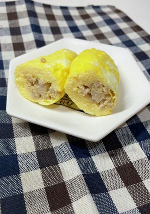 卵１つでレンジで簡単♡そぼろオムレツ♡-レシピのメイン写真