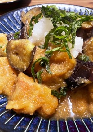 鶏もも肉となすの甘酢みぞれ煮-レシピのメイン写真