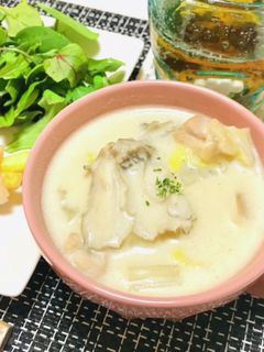 鶏肉と舞茸と白菜のクリーム煮・スープ-レシピのメイン写真