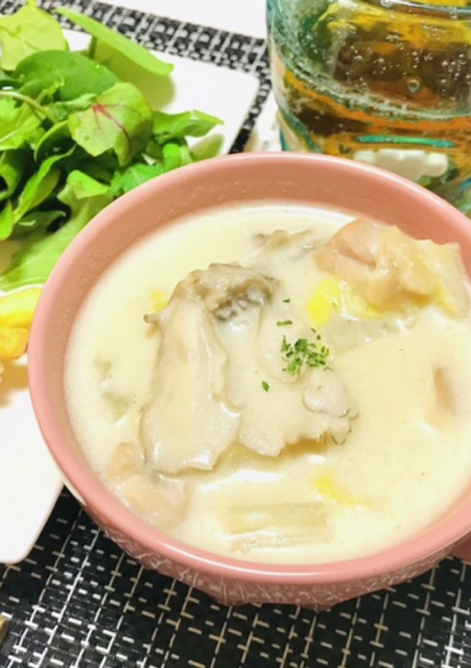 鶏肉と舞茸と白菜のクリーム煮・スープ-レシピのメイン写真