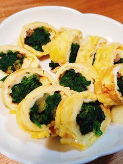 ガチでほうれん草チーズの卵焼き-レシピのメイン写真