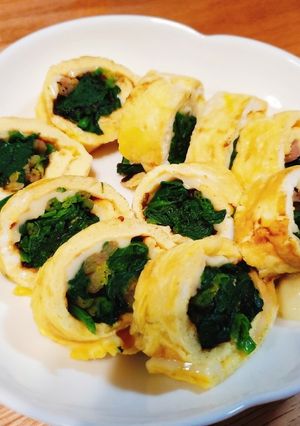 ガチでほうれん草チーズの卵焼き-レシピのメイン写真