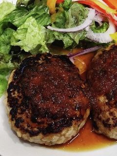 れんこん入りサッパリ和風ハンバーグ-レシピのメイン写真