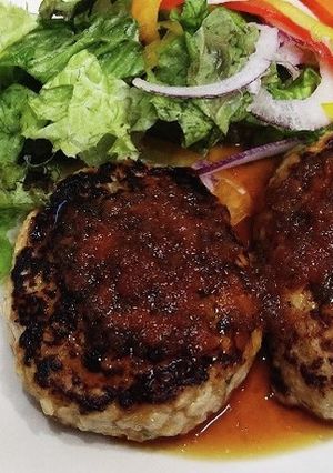 れんこん入りサッパリ和風ハンバーグ-レシピのメイン写真