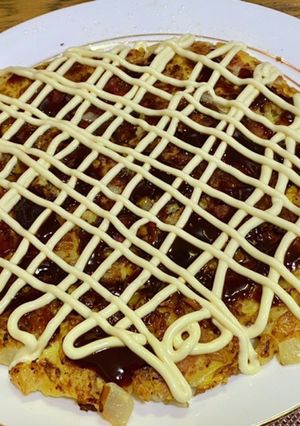 ニンニク香る・白菜と豚バラ肉のお好み焼き-レシピのメイン写真