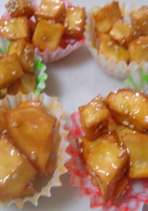 冷食作ろ❤【キャラ弁】の友サイコロ大学芋-レシピのメイン写真
