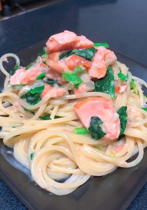 鮭クリームパスタ ～牛乳～-レシピのメイン写真