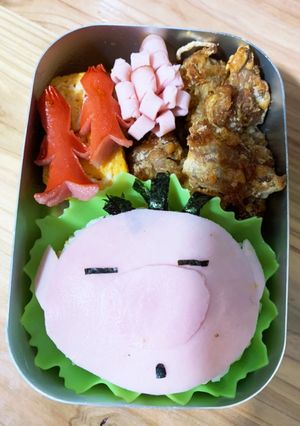 キャラ弁。ピクミンのオリマー弁当♪-レシピのメイン写真