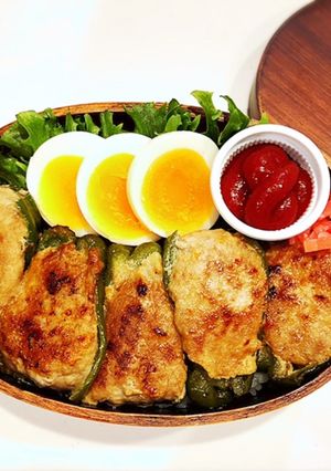 のっけ弁当(ピーマン肉詰め2)-レシピのメイン写真