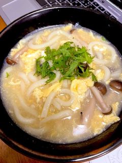 熱々★生姜香るきのこかき玉うどん-レシピのメイン写真