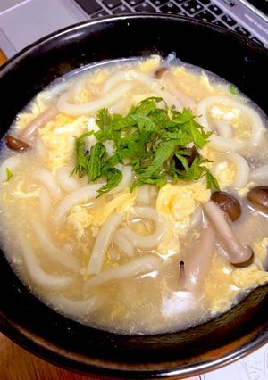 熱々★生姜香るきのこかき玉うどん-レシピのメイン写真