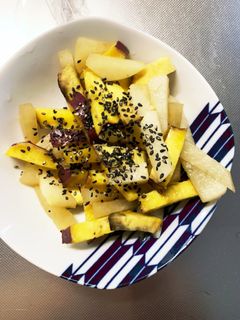 全てレンジさつま芋と大根の蜂蜜きんぴら-レシピのメイン写真