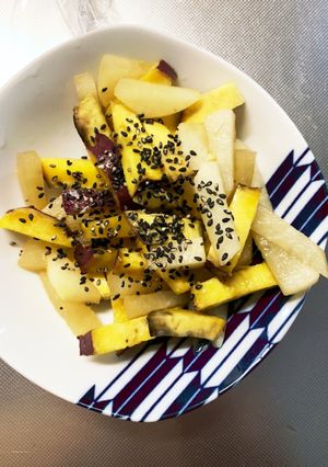 全てレンジさつま芋と大根の蜂蜜きんぴら-レシピのメイン写真