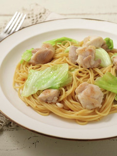 鶏とキャベツのゆずこしょうパスタ-レシピのメイン写真