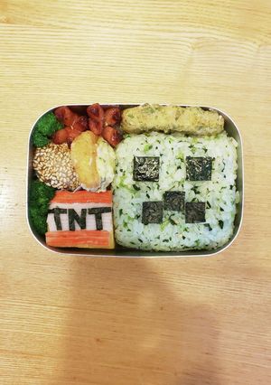 マイクラ☆クリーパーのお弁当♪-レシピのメイン写真