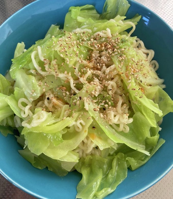 サッポロ一番塩ラーメンで焼きラーメン!-レシピのメイン写真