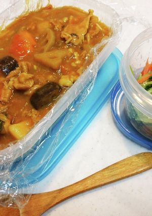 レンジある人は是非！カレー弁当！-レシピのメイン写真