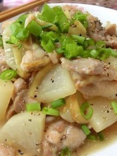 フライパンで簡単☆鶏もも大根の炒め照り煮-レシピのメイン写真