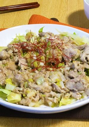 ネギみそ豚のキャベツ蒸し-レシピのメイン写真