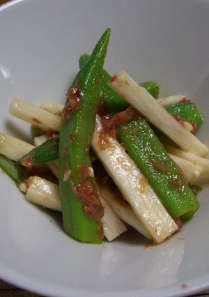 オクラと長芋のおかか梅肉和え-レシピのメイン写真
