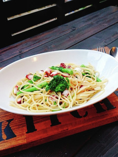 タコと菜の花のペペロンチーノ★-レシピのメイン写真