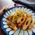 長ネギとちくわのゆずこしょう照り焼き