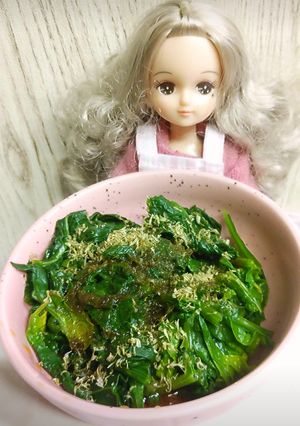 リカちゃん♡ほうれん草とろろ昆布おひたし-レシピのメイン写真