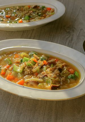 食物繊維+高タンパク ベジソイスープ-レシピのメイン写真