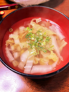 牛蒡と白菜のお吸い物-レシピのメイン写真