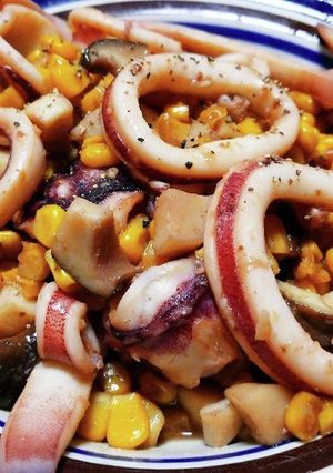 イカとコーンの醤油バター炒め-レシピのメイン写真