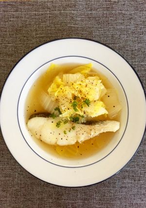 簡単！タラと白菜の洋風スープ-レシピのメイン写真