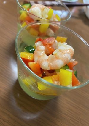 海老と野菜のグリーンムース-レシピのメイン写真