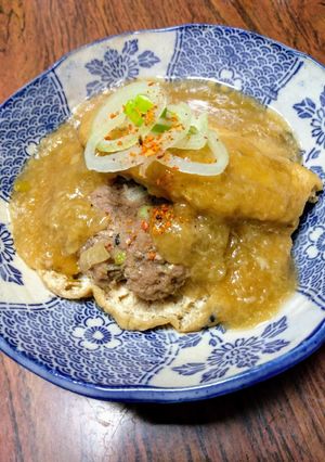 : がんもバーグのふわとろみぞれあん :-レシピのメイン写真