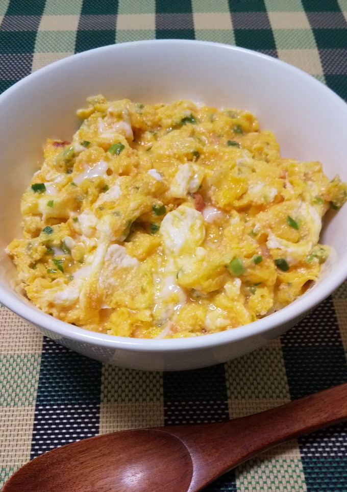 明太子とネギのふわとろ卵丼-レシピのメイン写真