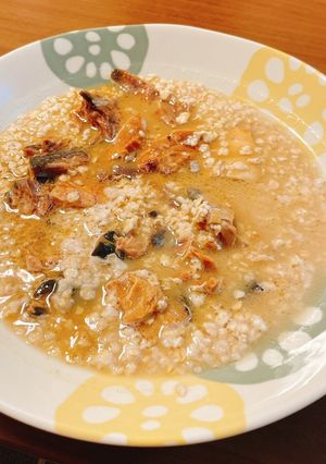 サバの味噌煮缶とオートミールの雑炊-レシピのメイン写真