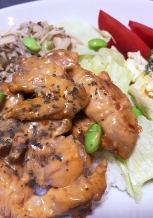 我が家の！鶏のオーロラソース和えプレート-レシピのメイン写真