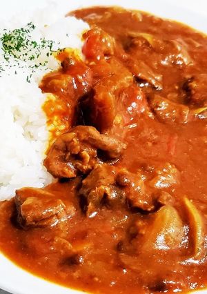 休日の牛スジ煮込みカレー-レシピのメイン写真