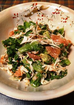 わさび菜とカニカマのマヨポン和え-レシピのメイン写真