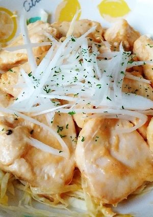 鶏むね肉の味噌マヨ炒め♡-レシピのメイン写真