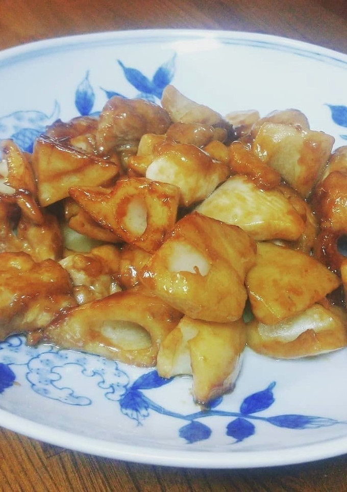 鶏肉と蓮根の黒酢炒め-レシピのメイン写真
