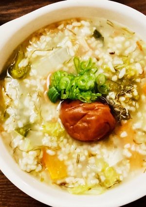 優しい味の玄米梅雑炊-レシピのメイン写真