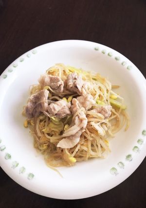 酢醤油でさっぱり♪豚肉ともやし炒め-レシピのメイン写真