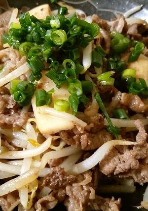 満腹！牛肉ともやしときのこのスタミナ炒め-レシピのメイン写真