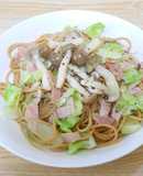 全粒粉パスタのぶなしめじのペペロンチーノ