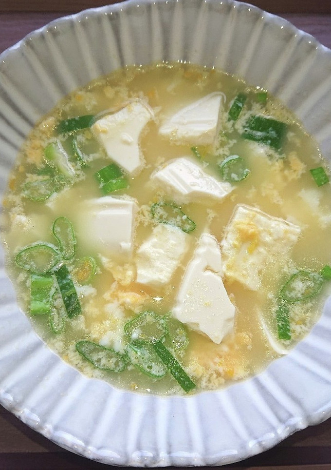 レンジで簡単♪長ネギと豆腐の中華スープ-レシピのメイン写真