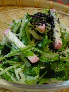 水菜とかまぼこのサラダ-レシピのメイン写真